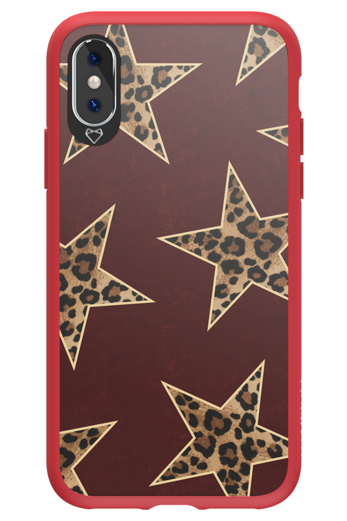 Wild Stars Burgundy - Apple iPhone XS