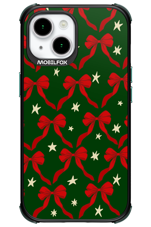 Bow & Stars (Green) - Apple iPhone 15