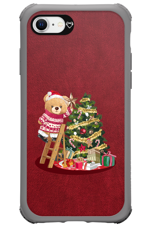 Christmas Bear (Burgundy) - Apple iPhone SE 2022