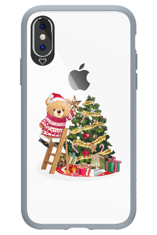 Christmas Bear (Transparent) - Apple iPhone XS