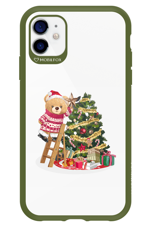 Christmas Bear (Transparent) - Apple iPhone 11