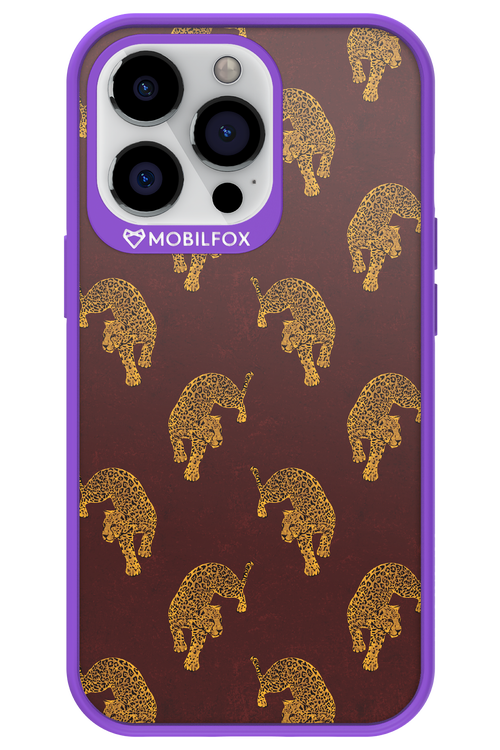 Burgundy Leopard Pattern - Apple iPhone 13 Pro