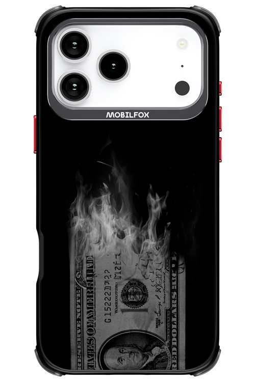 Money Burn B&W - Apple iPhone 17 Pro Max