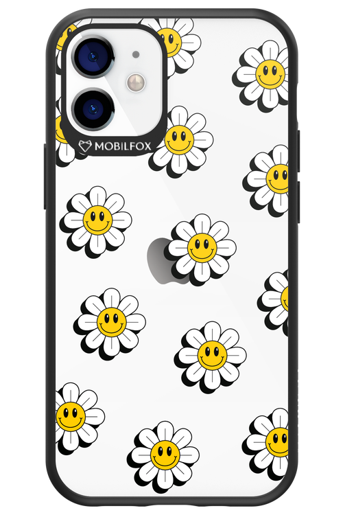 Smiley Flowers Transparent - Apple iPhone 12 Mini