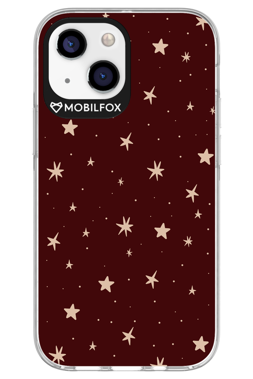 Burgundy Stars - Apple iPhone 13 Mini