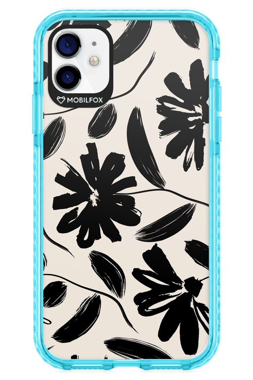 Monochrome Flowerss - Apple iPhone 11