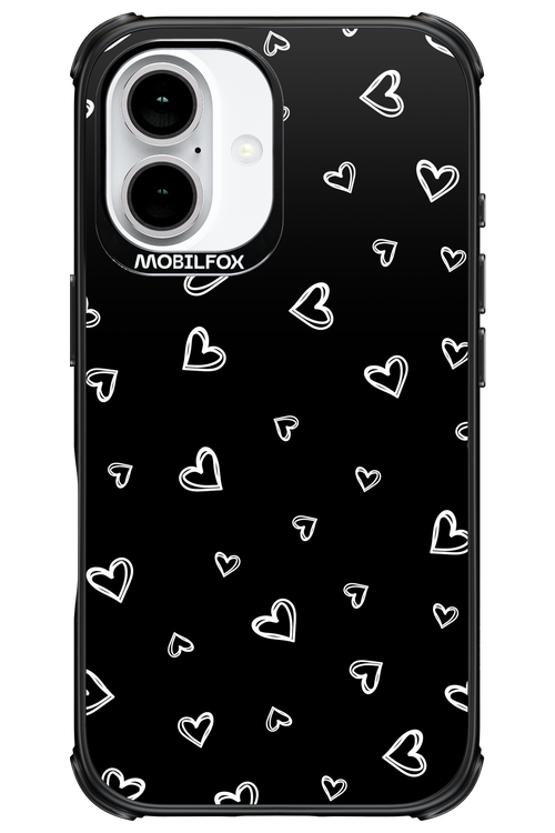 Monochrome Hearts 2.0 - Apple iPhone 16