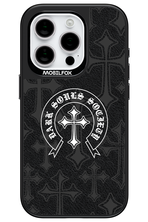 Dark Souls Society (Leather) - Apple iPhone 15 Pro