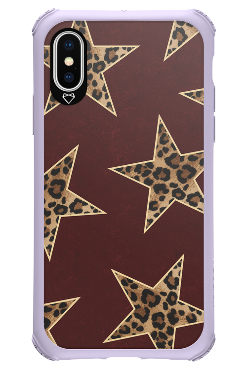 Wild Stars Burgundy - Apple iPhone X