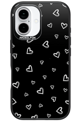 Monochrome Hearts 2.0 - Apple iPhone 16