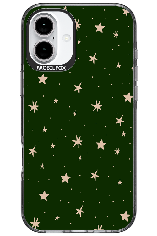 Forest Green Stars - Apple iPhone 16 Plus