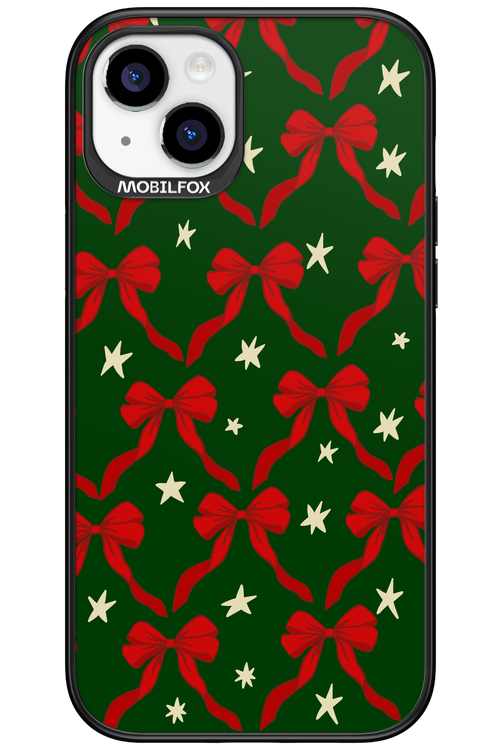 Bow & Stars (Green) - Apple iPhone 15 Plus