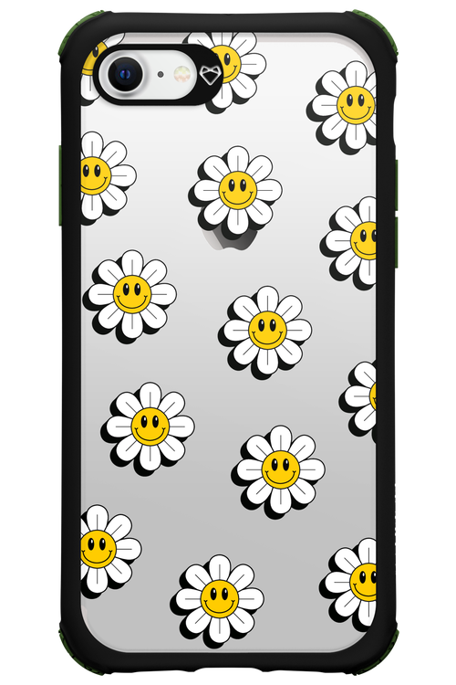 Smiley Flowers Transparent - Apple iPhone 7