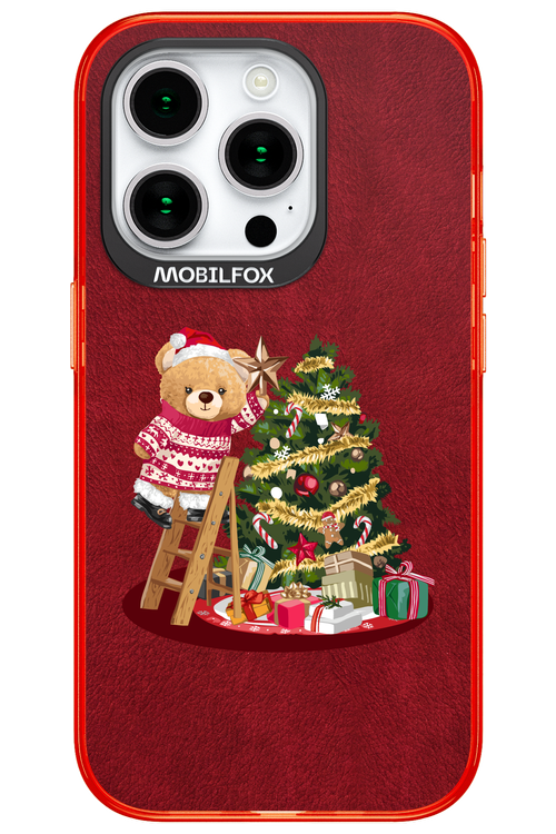 Christmas Bear (Burgundy) - Apple iPhone 15 Pro