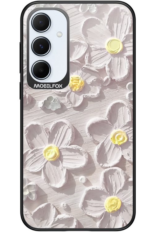 White Flowers - Samsung Galaxy A55