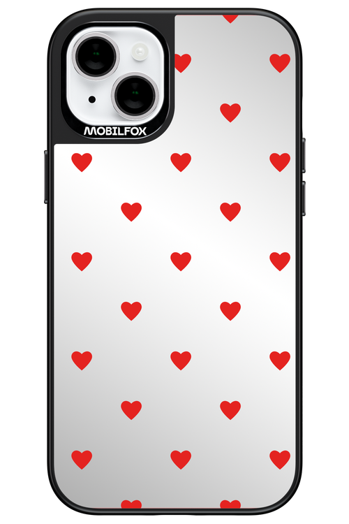Mini Hearts Red Mirror 2.0 - Apple iPhone 15 Plus
