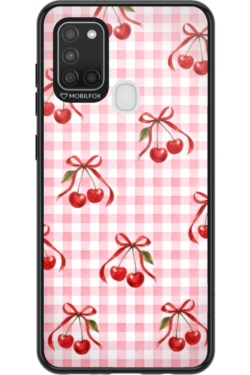 Pink Cherry Checked 2.0 - Samsung Galaxy A21 S