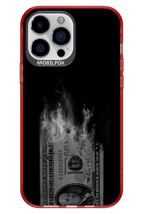 Money Burn B&W - Apple iPhone 13 Pro Max