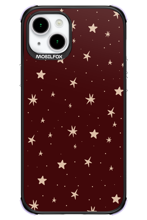 Burgundy Stars - Apple iPhone 15 Plus