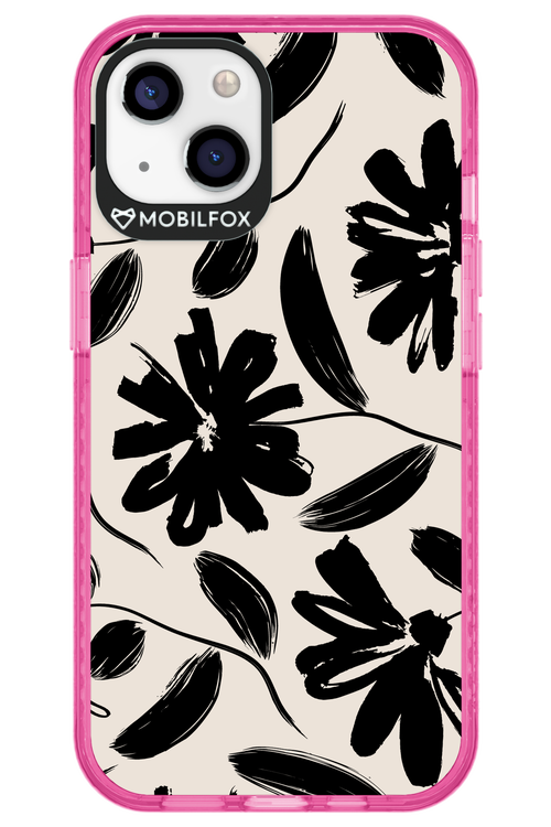 Monochrome Flowerss - Apple iPhone 13