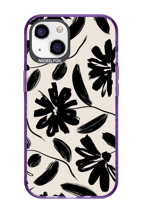 Monochrome Flowerss - Apple iPhone 13