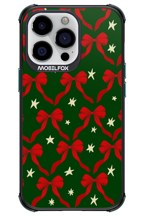 Bow & Stars (Green) - Apple iPhone 13 Pro