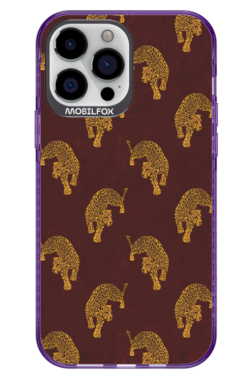 Burgundy Leopard Pattern - Apple iPhone 13 Pro Max