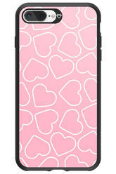 Line Heart Pink - Apple iPhone 8 Plus