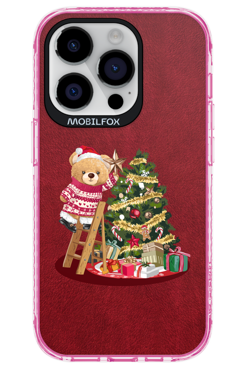 Christmas Bear (Burgundy) - Apple iPhone 14 Pro