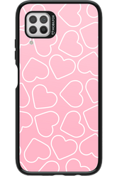 Line Heart Pink - Huawei P40 Lite