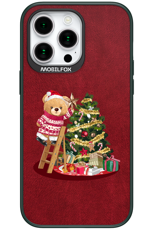 Christmas Bear (Burgundy) - Apple iPhone 15 Pro Max