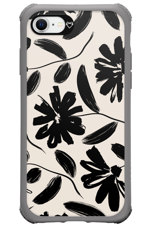 Monochrome Flowerss - Apple iPhone SE 2020