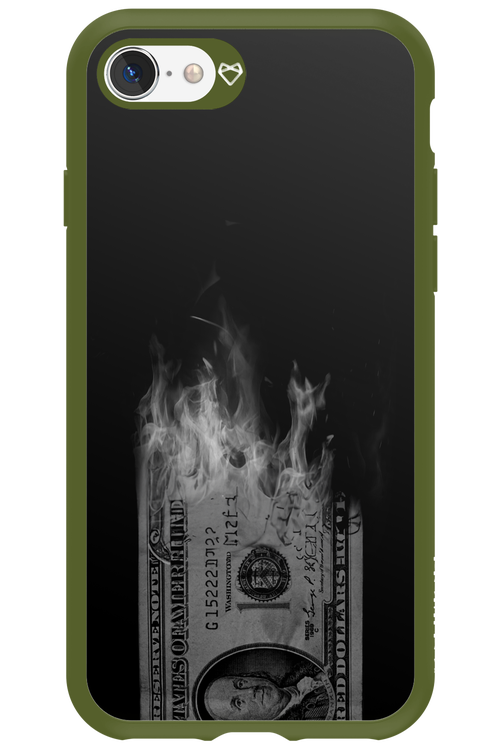 Money Burn B&W - Apple iPhone SE 2022