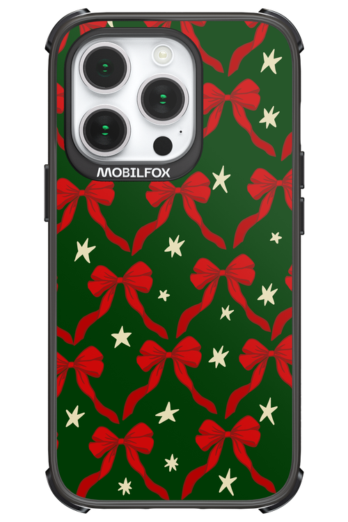 Bow & Stars (Green) - Apple iPhone 14 Pro