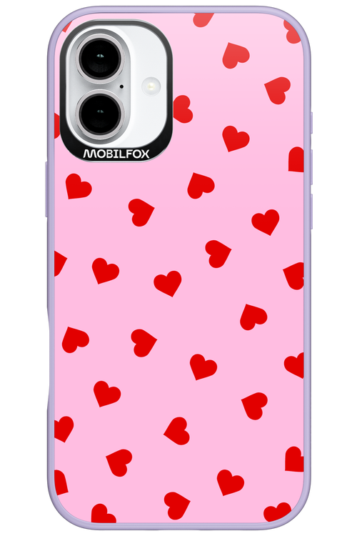 Sprinkle Heart Pink - Apple iPhone 16 Plus