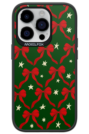 Bow & Stars (Green) - Apple iPhone 14 Pro