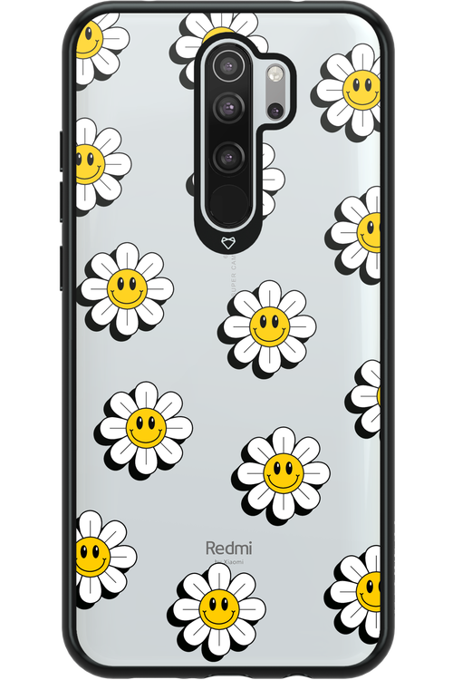 Smiley Flowers Transparent - Xiaomi Redmi Note 8 Pro