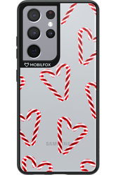 Candy Cane Hearts - Samsung Galaxy S21 Ultra