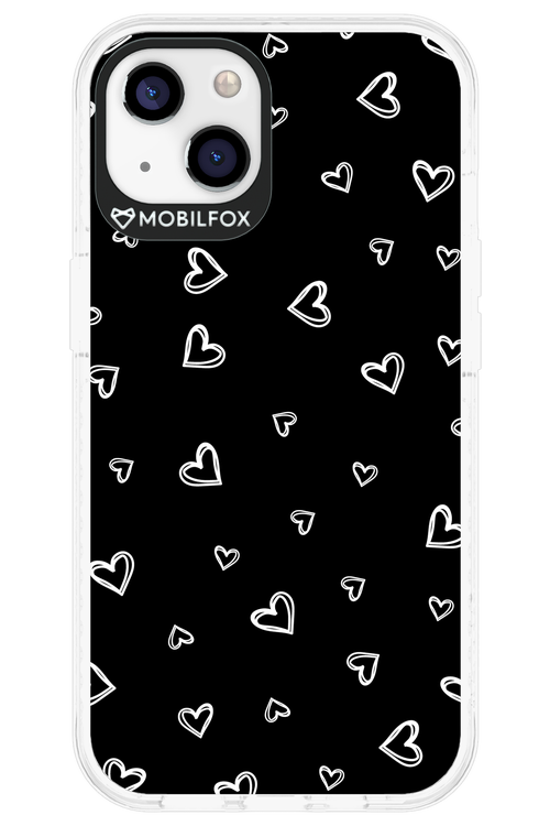 Monochrome Hearts 2.0 - Apple iPhone 13