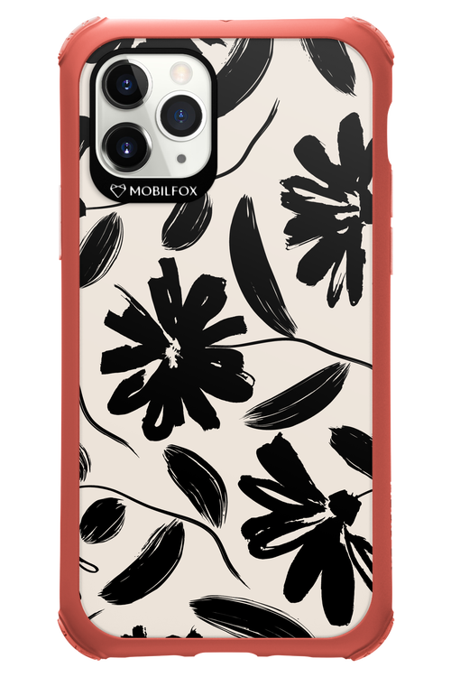 Monochrome Flowerss - Apple iPhone 11 Pro