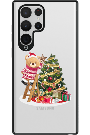 Christmas Bear (Transparent) - Samsung Galaxy S22 Ultra