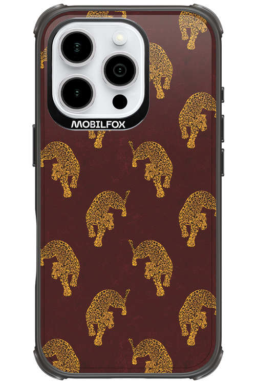 Burgundy Leopard Pattern - Apple iPhone 16 Pro