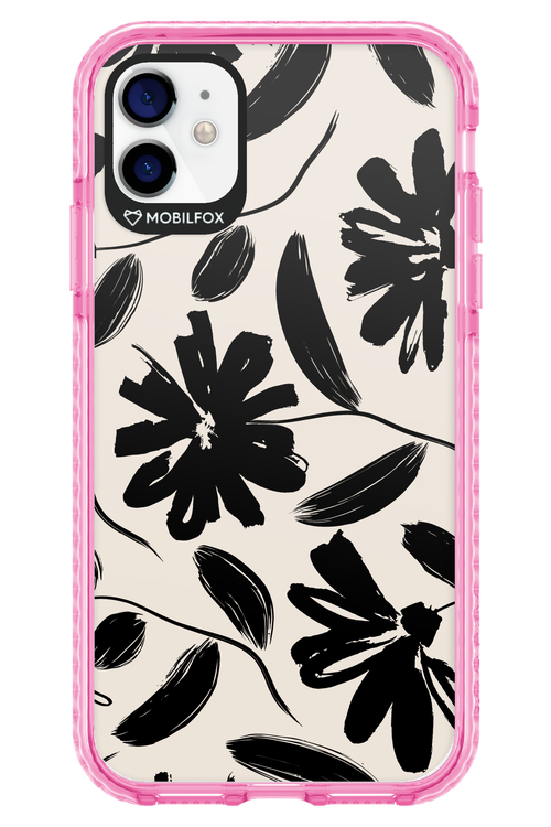 Monochrome Flowerss - Apple iPhone 11