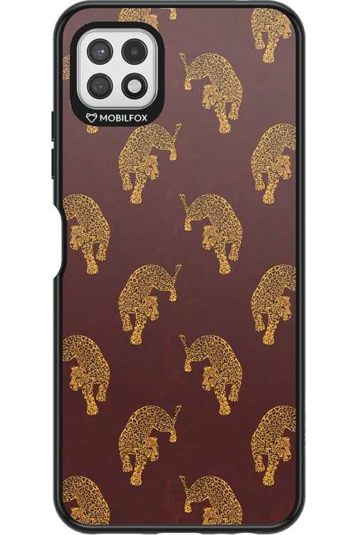 Burgundy Leopard Pattern - Samsung Galaxy A22 5G