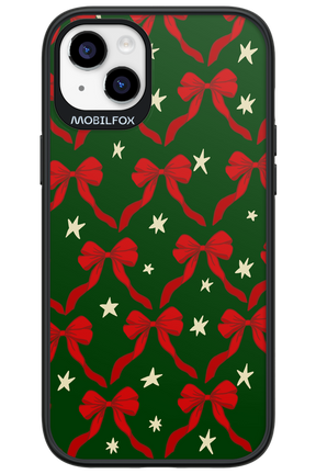Bow & Stars (Green) - Apple iPhone 14 Plus
