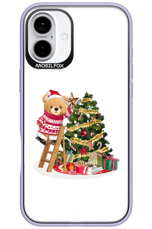 Christmas Bear (Transparent) - Apple iPhone 16 Plus