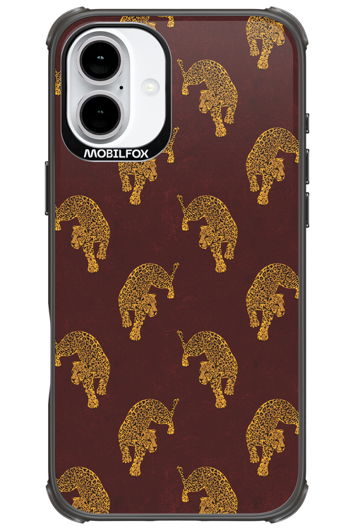 Burgundy Leopard Pattern - Apple iPhone 16 Plus