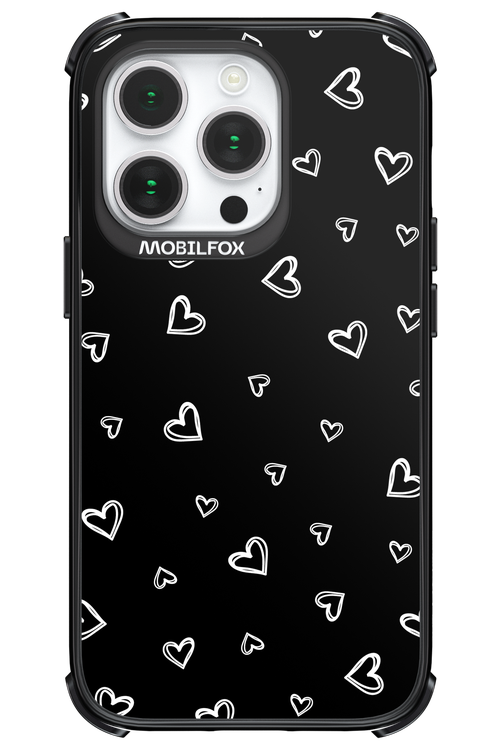 Monochrome Hearts 2.0 - Apple iPhone 14 Pro