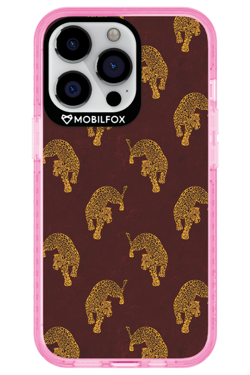 Burgundy Leopard Pattern - Apple iPhone 13 Pro