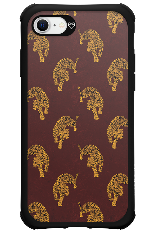 Burgundy Leopard Pattern - Apple iPhone 8